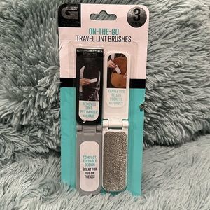 (3) Pack On-The-Go Travel Lint Brushes. Compact and Foldable design.